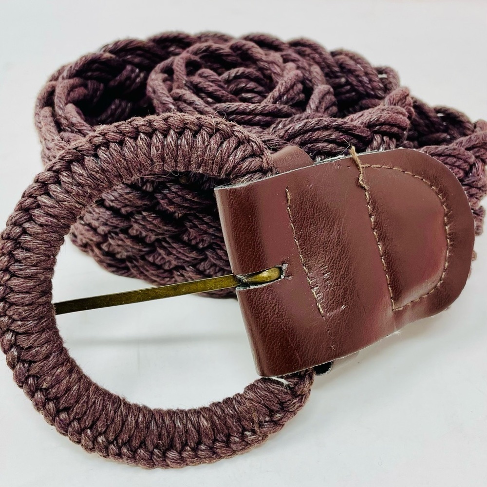 Handcrafted Elegant Brown Braided Belt
